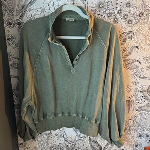 Peach Love California Dusty Green Turtleneck Sweater